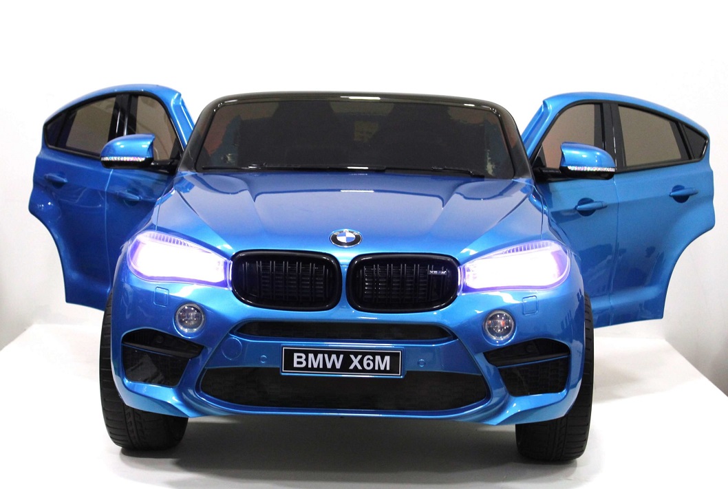 детский электромобиль bmw x6m синий